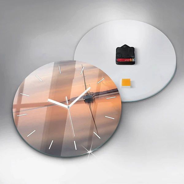 Wanduhr rund mit motiv Balaton (Plattensee) USA