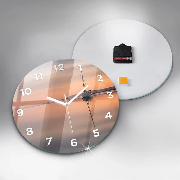 Wanduhr rund mit motiv Balaton (Plattensee) USA