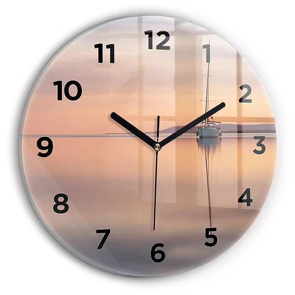 Wanduhr rund mit motiv Balaton (Plattensee) USA