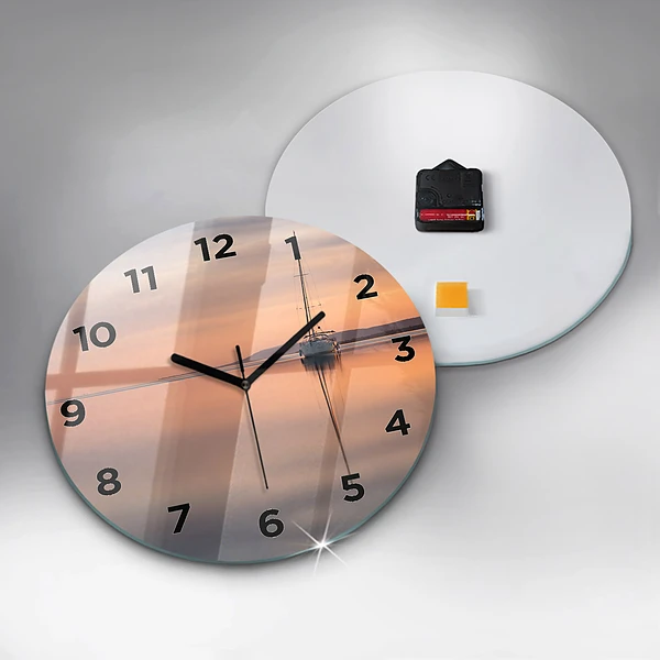Wanduhr rund mit motiv Balaton (Plattensee) USA