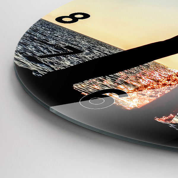 Wanduhr rund Spanischer Tanz auf dem Meer