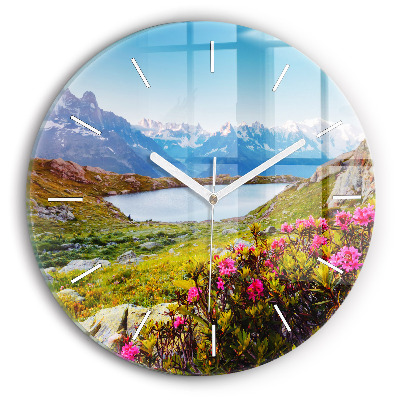 Wanduhr rund Gletscher Mont Blanc Chamonix
