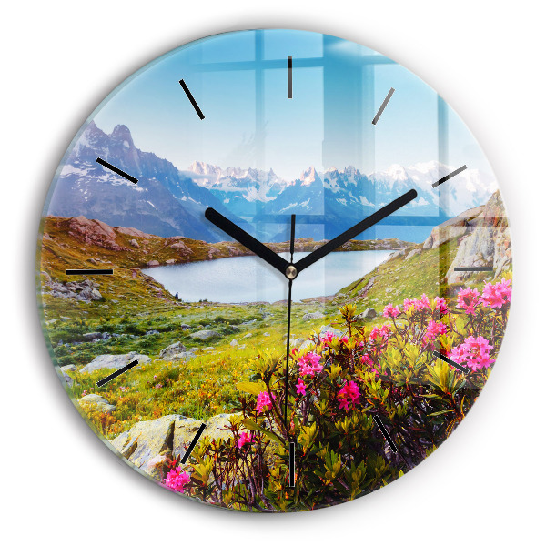 Wanduhr rund Gletscher Mont Blanc Chamonix