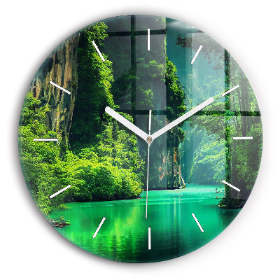 Wanduhr rund mit motiv Naturlandschaft in Thailand