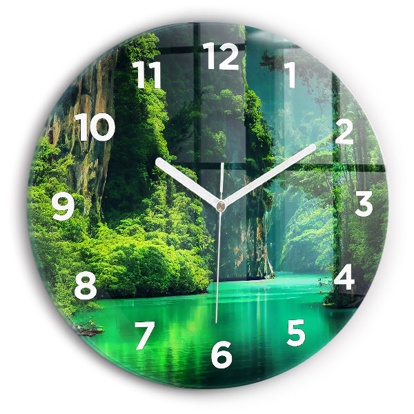 Wanduhr rund mit motiv Naturlandschaft in Thailand