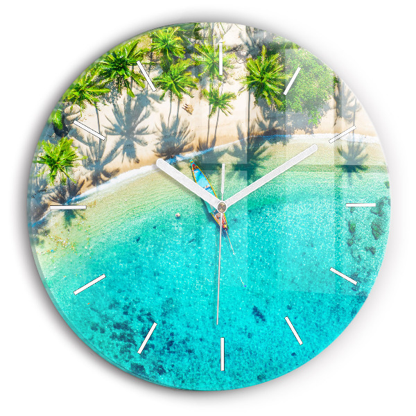 Wanduhr rund mit motiv Tropischer Strand von Koh Tao