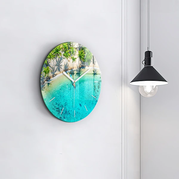 Wanduhr rund mit motiv Tropischer Strand von Koh Tao