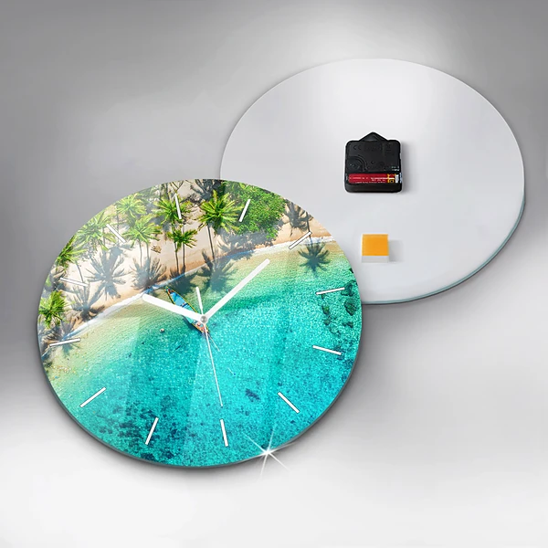 Wanduhr rund mit motiv Tropischer Strand von Koh Tao