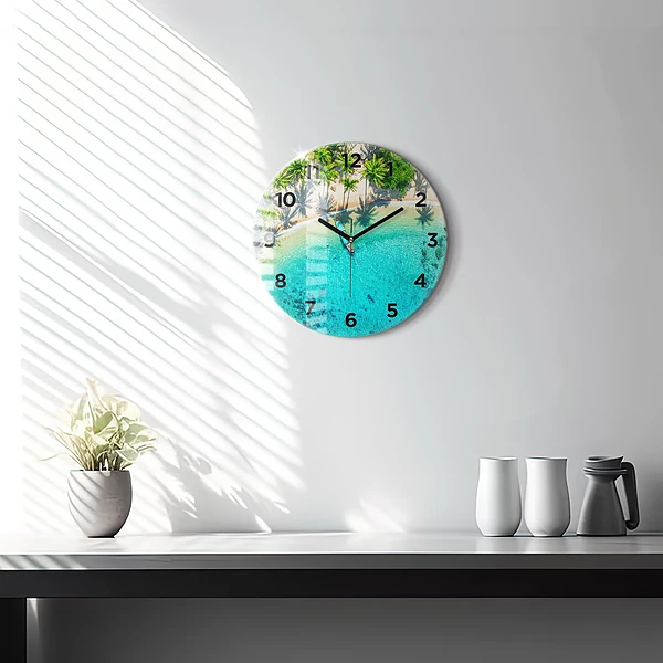 Wanduhr rund mit motiv Tropischer Strand von Koh Tao
