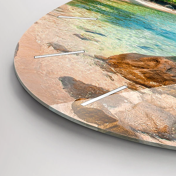 Wanduhr rund Schöner Strand in Thailand