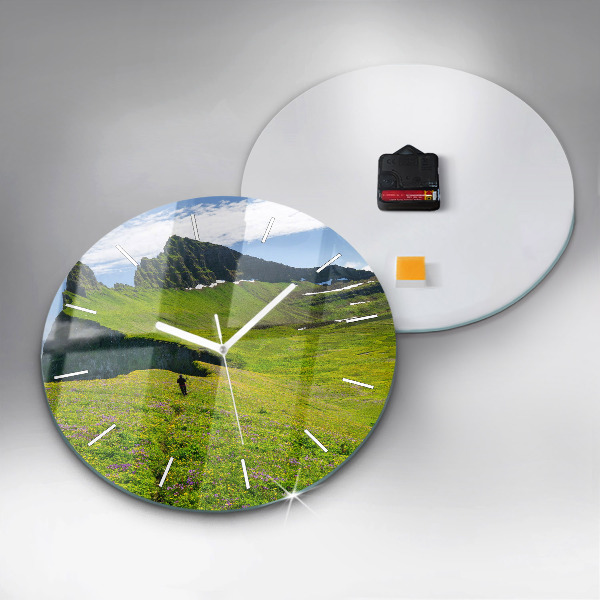 Wanduhr rund mit motiv Hornstrandir Naturreservat Island