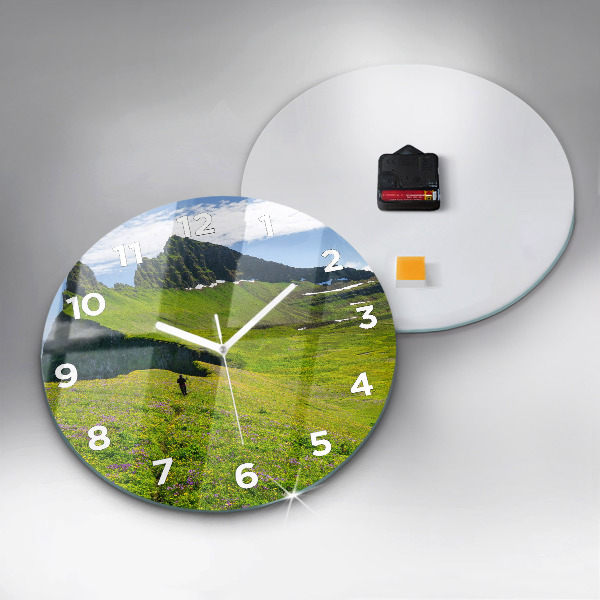 Wanduhr rund mit motiv Hornstrandir Naturreservat Island