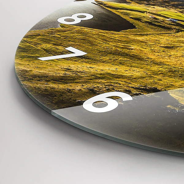 Wanduhr rund mit motiv Straße in Island