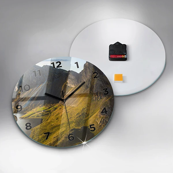 Wanduhr rund mit motiv Straße in Island