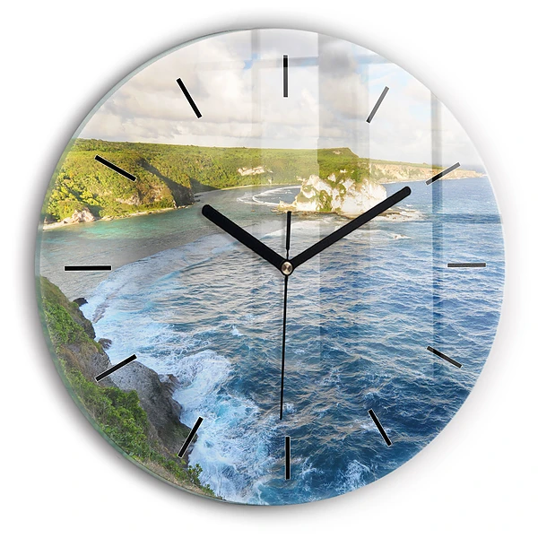 Wanduhr glas rund Ozeanische Küste