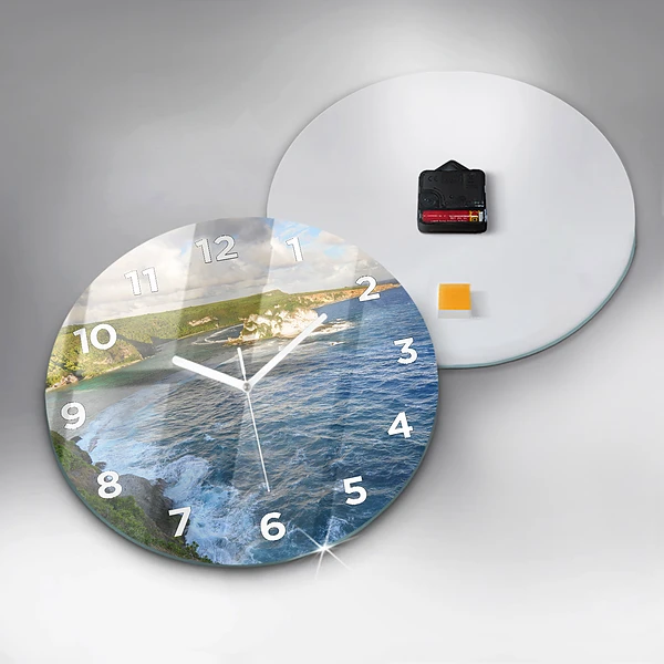 Wanduhr glas rund Ozeanische Küste