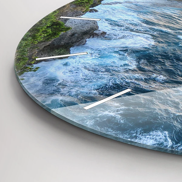 Wanduhr glas rund Ozeanische Küste
