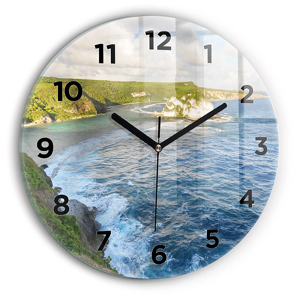 Wanduhr glas rund Ozeanische Küste