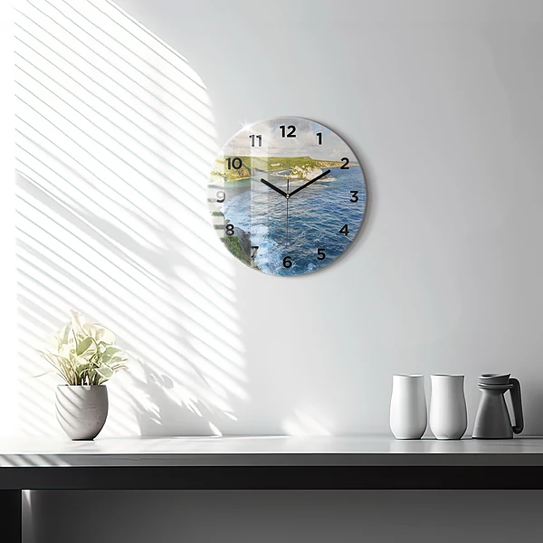 Wanduhr glas rund Ozeanische Küste