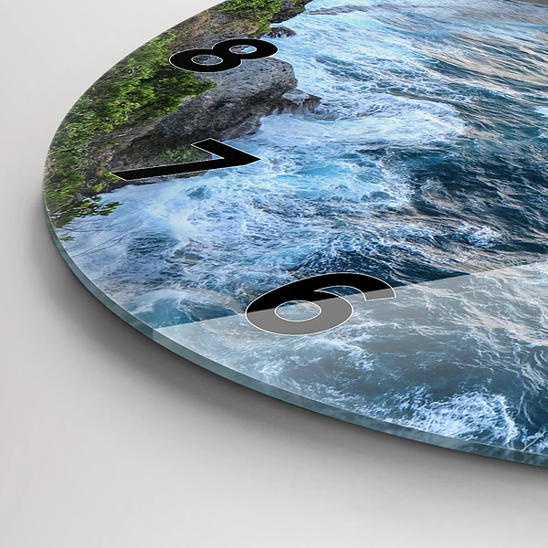 Wanduhr glas rund Ozeanische Küste