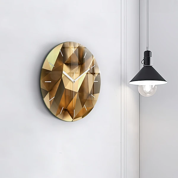 Wanduhr rund Geometrische Textur