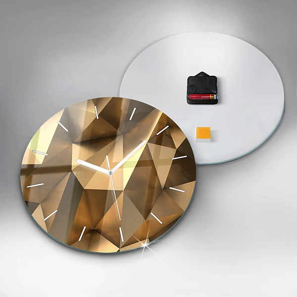 Wanduhr rund Geometrische Textur