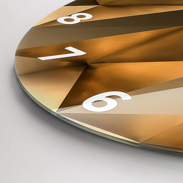 Wanduhr rund Geometrische Textur
