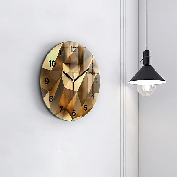 Wanduhr rund Geometrische Textur