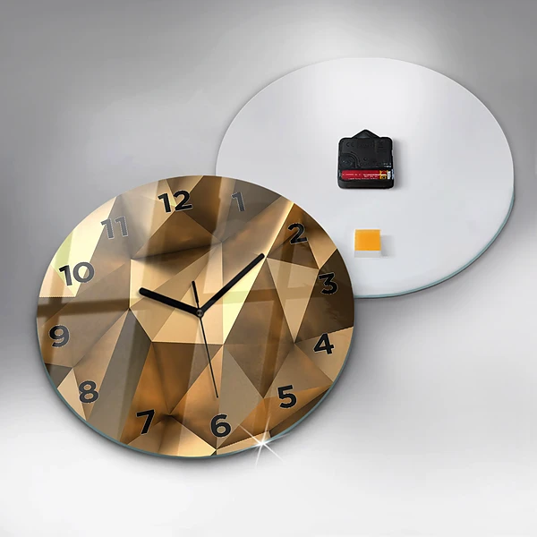 Wanduhr rund Geometrische Textur