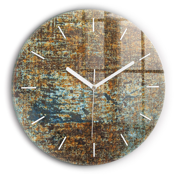 Wanduhr rund mit motiv Textur von altem Metall