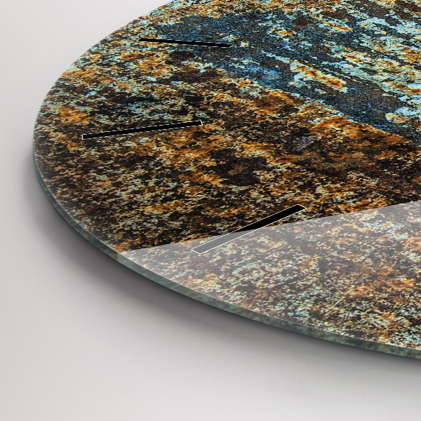 Wanduhr rund mit motiv Textur von altem Metall