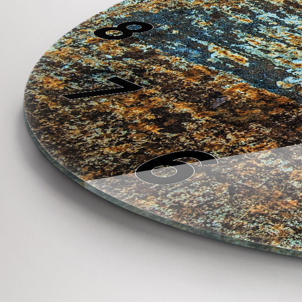 Wanduhr rund mit motiv Textur von altem Metall