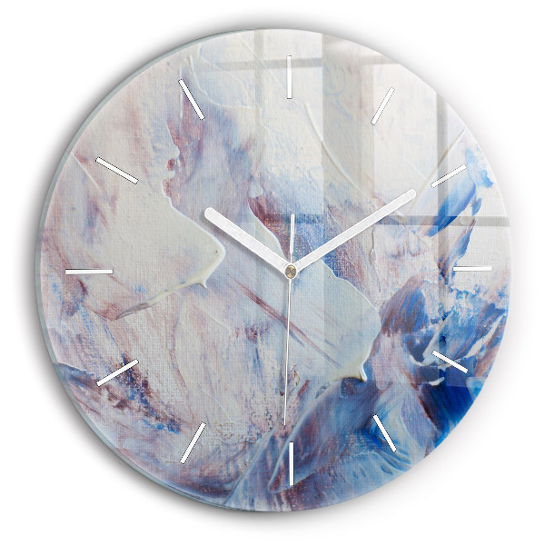 Wanduhr rund Abstrakte Farbe Textur