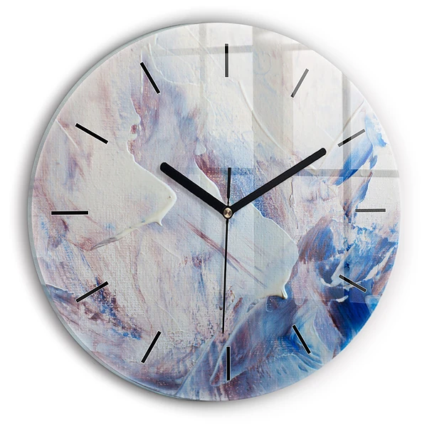 Wanduhr rund Abstrakte Farbe Textur