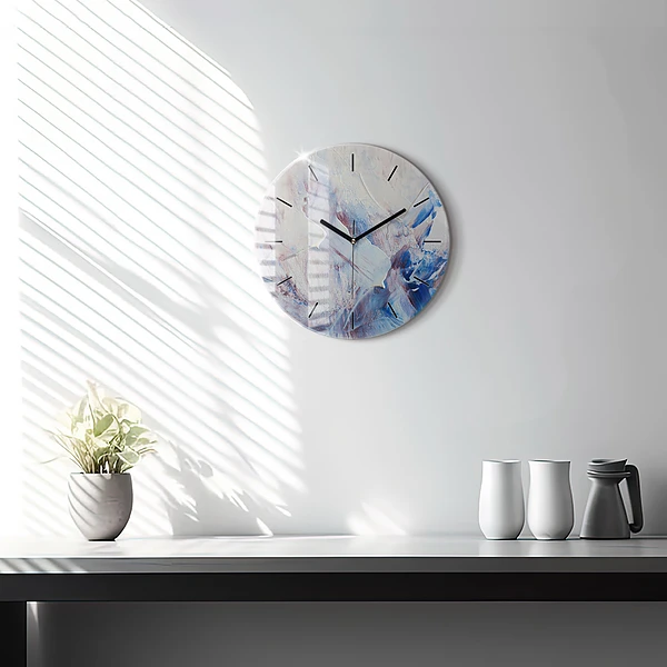 Wanduhr rund Abstrakte Farbe Textur