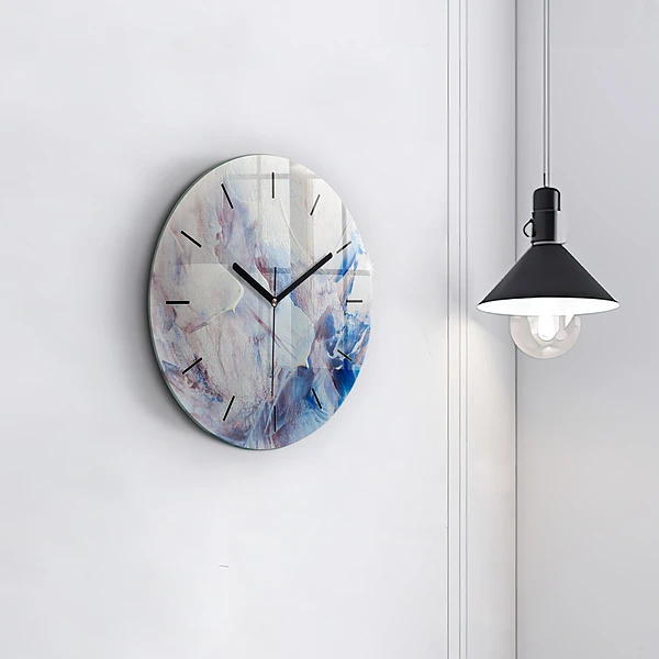 Wanduhr rund Abstrakte Farbe Textur