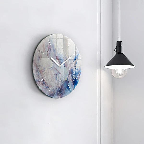 Wanduhr rund Abstrakte Farbe Textur