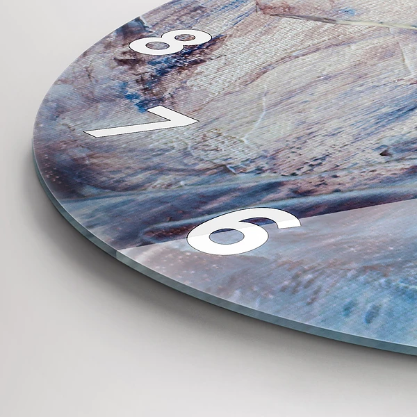 Wanduhr rund Abstrakte Farbe Textur