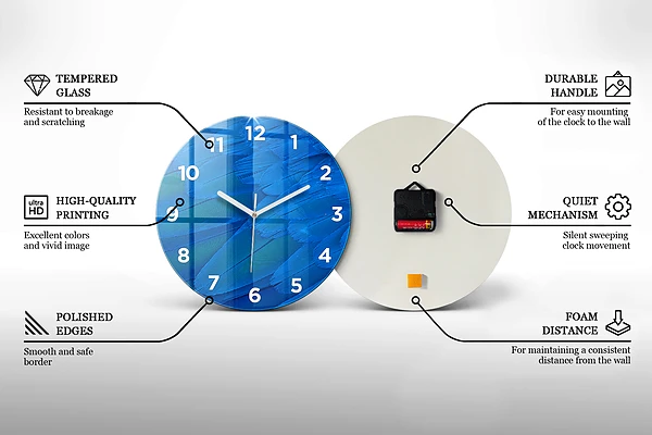 Wanduhr rund Abstrakte Farbe Textur