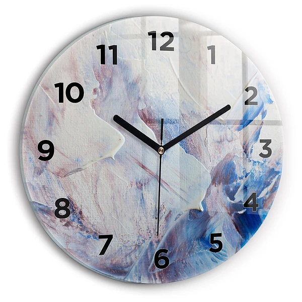 Wanduhr rund Abstrakte Farbe Textur
