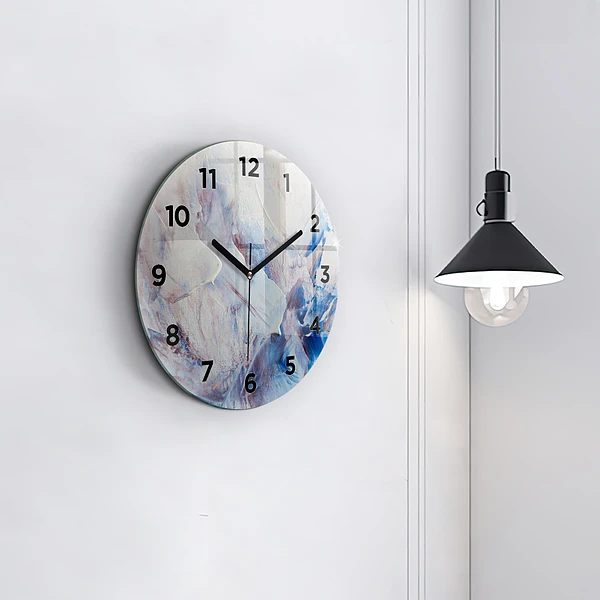 Wanduhr rund Abstrakte Farbe Textur
