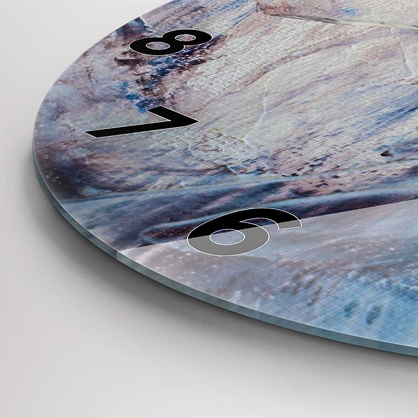 Wanduhr rund Abstrakte Farbe Textur