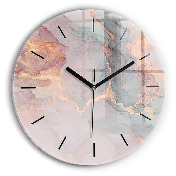 Wanduhr rund mit motiv Marmor Textur
