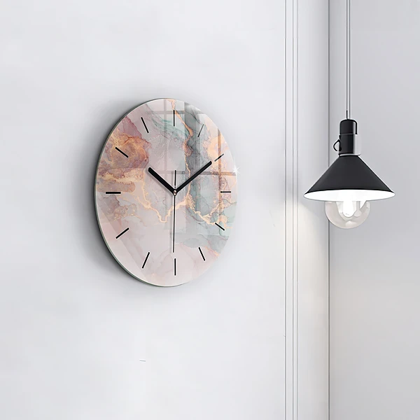 Wanduhr rund mit motiv Marmor Textur