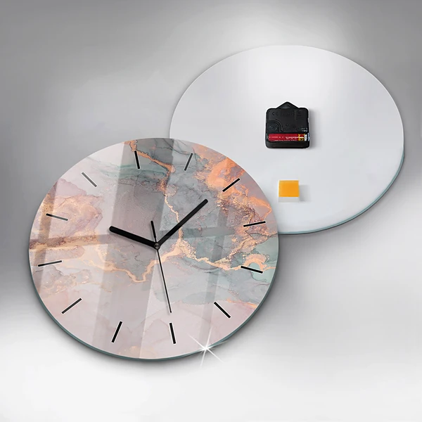 Wanduhr rund mit motiv Marmor Textur