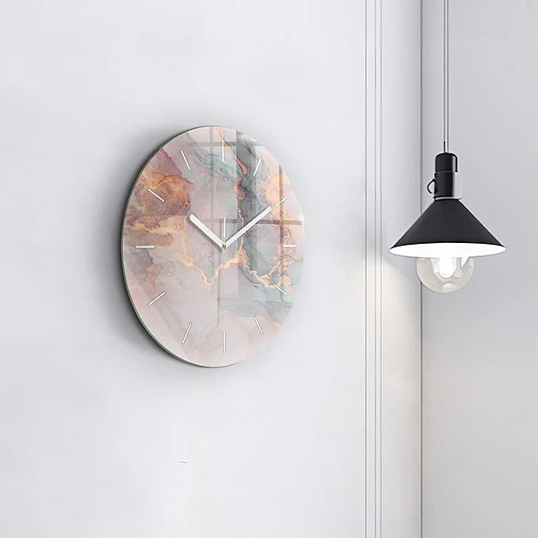 Wanduhr rund mit motiv Marmor Textur