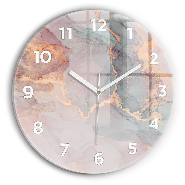 Wanduhr rund mit motiv Marmor Textur