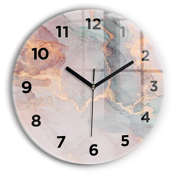 Wanduhr rund mit motiv Marmor Textur