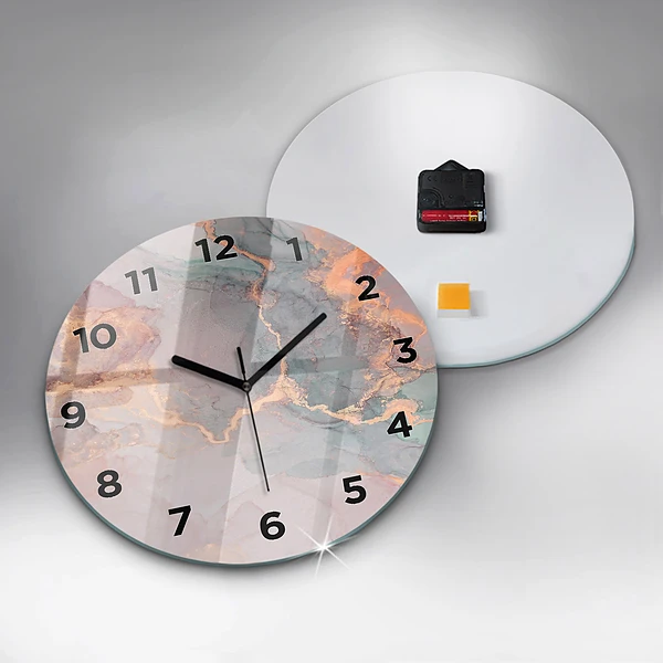 Wanduhr rund mit motiv Marmor Textur