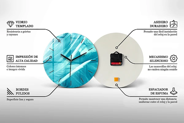 Wanduhr rund mit motiv Grauer Granit-Marmor-Stein